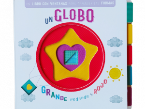 Un globo grande, redondo y rojo